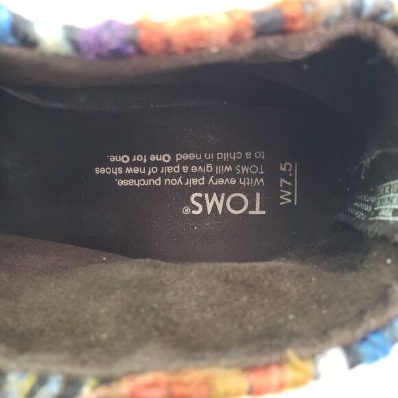 Toms Leila Womens Size 7.5 Brown Suede Yarn 2.5" Heel Ankle Botties Shoes 740706 - Picture 12 of 13